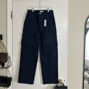 garage navy blue cargo pant size 5!